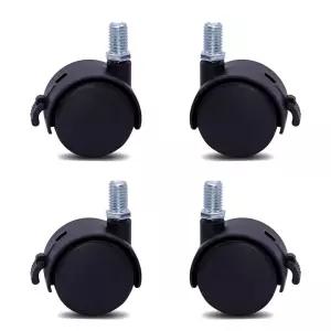 헬롱지 가구 교체용 캐스터 잠금 브레이크가 있는 M8 회전식 스템 4개 직경 5/16인치