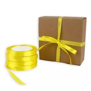SFW 선물 포장 공단 리본 끈 옐로우 공단리본 1CM폭리본 옐로우리본