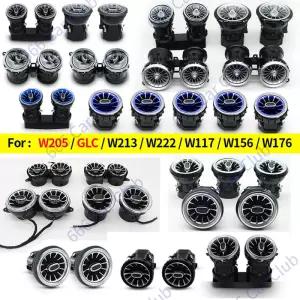 3/64 컬러 LED 에어 벤트 메르세데스 벤츠 W205 W213 W222 W117 W176 X156 W206 W167 주변 조명 터빈 노즐