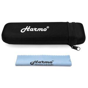 하모의 16홀 크로매틱 하모니카용 하모니카 케이스 블랙 지퍼 파우치