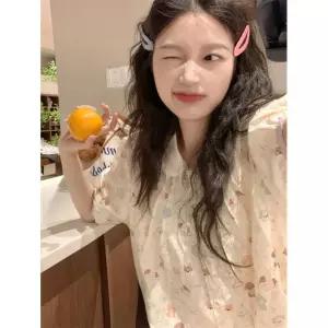 수피 러블리 세트 잠옷세트 넥 파자마 돌 베이비 퍼프 커플 JEN1