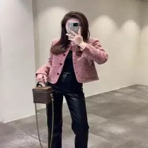 픽토 여친 봄 코트 프렌치 트위드 쇼트 상의 젠1