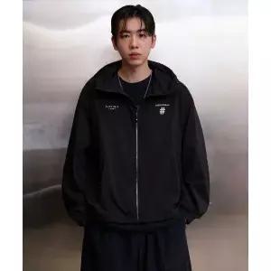 매장정품 BEENTRILL X ELECTRIC 테크 오버핏 윈드브레이커블랙 BA242JP010BK 144234