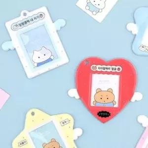 [문구/오피스] 귀여운 엔젤 증명사진 홀더 3P 군번줄 키링 가방고리