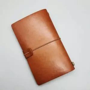 [문구/오피스] 부드러운 레트로 가죽 수첩 메모장 브라운 다꾸