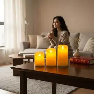 무화염 안전 LED 캔들 건전지 무드등 수유용 인테리어 조명