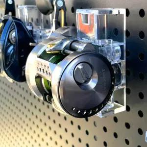 낚시 릴 벽걸이 랙 베이트캐스팅 플라이 래프트 홀더 스탠드 페그보드 벽 패널 홀 보관 수집