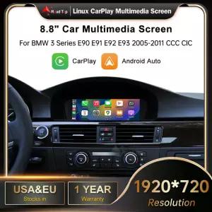 BMW 3 5 시리즈 E90 E91 E92 E93 E60 E61 CCC CIC 시스템용 8.8인치 무선 RoadTop CarPlay 안드로이드 오토