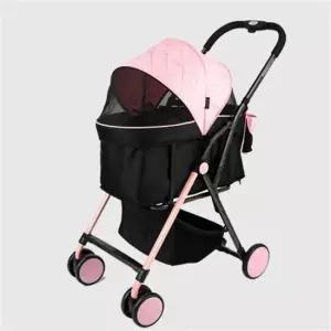 개모차 강아지 고양이 유모차 산책 이동장 핑크