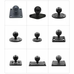 Gorpo DSLR Ram 마운트용 고무 1인치 볼 헤드가 있는 바이크 오토바이 장착 베이스