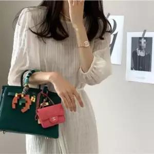 코지 SNY-0037 리본 쉬폰원피스 니트원피스 미니원피스 데일리원피스