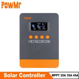 PowMr 태양열 충전기 컨트롤러  MPPT 45A 35A 25A  12V 24V 자동 Lifepo4 배터리 전지 패널 레귤레이터  MA