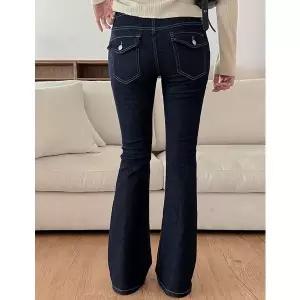 공구우먼 2가지기장 슬림핏 속밴딩 부츠컷 힙딥 커버 데님 팬츠 86823 빅사이즈 여성의류