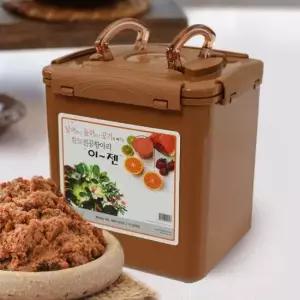 보관용기 이젠 진공항아리 11.5리터 사각 황토 밀폐용기