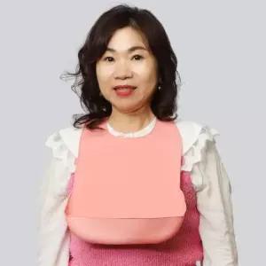 성인용 실리콘 턱받이 핑크(소)