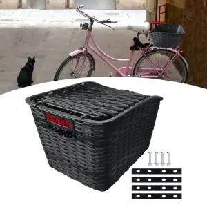 후면 자전거 바구니 대용량 사이클링 여행을위한 편리하고 세련된 분리형 수하물 보관소 도로 쇼핑 접이식