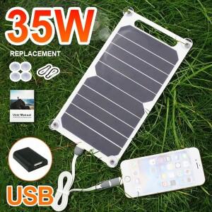 35W Sunpower 휴대용 태양 전지 패널 5V 광 플레이트 WithUSB 맥세이프 안정화 충전기 ForPower Bank 휴대