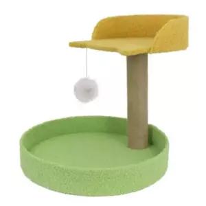 [반려] 나무 캣타워 야자수 미니 고양이 기둥 2단 스크래처