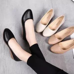 인기상품 3컬러 소프트 웨지 플랫슈즈 여성 베이직 단화 구두 [WFJKA0J_260321]