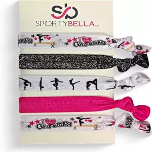 체조 헤어 타이 - 여자 루틴을 위한 액세서리 스포티벨라 5pcs의 엘라스틱으로 스타일을 개선하세요