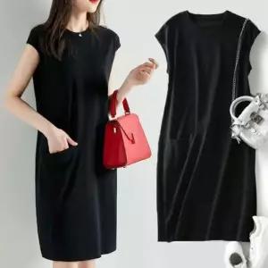 쿨원피스 외출복 여름 주머니포인트 시원한 롱치마