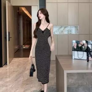 여성 여름원피스 니트원피스 데일리 셔링 롱원피스