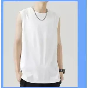 여름 민소매 나시티 무지 흰색 20수 면티 오버핏 이너티 남자 런닝티셔츠