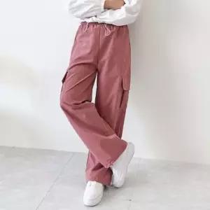 와이드 여자 조거팬츠 카고바지 여성 밴딩 조거바지