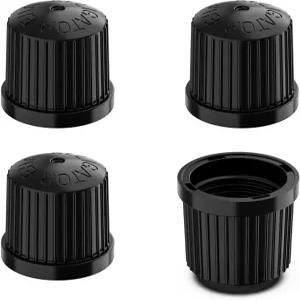 프라임 Ave TPMS 타이어 밸브 캡 4팩 악어 EHA 공기압 블랙 스템 아우디 BMW 메르세데스 포르쉐 테슬라