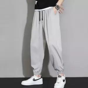 냉감 남성 편한 고무줄 밴딩 와이드핏 홈웨어 남자 통바지 팬츠 여름 시원한바지 와이