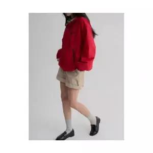 에잇세컨즈 8SECONDS 져지 배색 후디 아노락 레드 390197