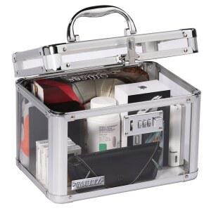 볼트즈 콤비네이션 락 박스 - 중요한 문서, 의약품 및 돈을 위한 콤보 락이 포함된 1-10 x 7.25 7.75 인치 표준 금고 팩 CLEAR