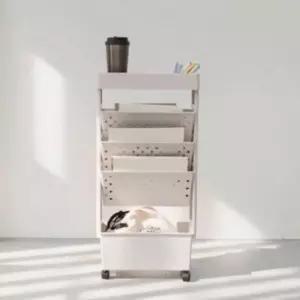 트롤리 이동식 트레일러 선반 5단 카트 책꽂이 북 책장