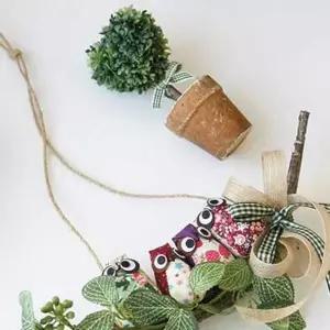 [알티피아]가렌더 벽걸이장식 조화 가지부엉이 인테리어 소품