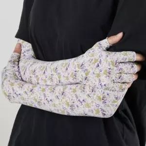 여성 UV 꽃무늬 쿨 토시 팔토시 반장갑 자외선차단