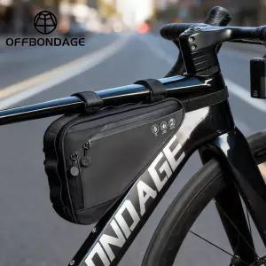 오프본디지 자전거 프레임 가방 방수 삼각형 반사 안전 사이클링 1.2L MTB 로드 바이크 수납 튜브