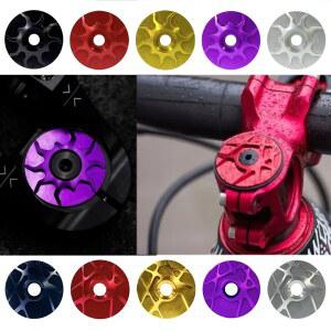 자전거 셋 캡 알루미늄 7075 액세서리 엑스트라 라이트 CNC 가공 상단 및 티타늄 볼트 스템 부품