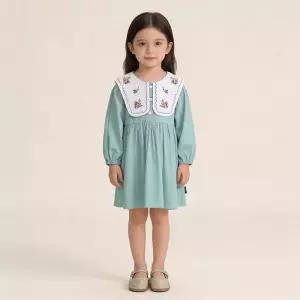 [조이멀티][조이멀티] 안느플라워 여아 빅카라 긴팔 원피스 206099