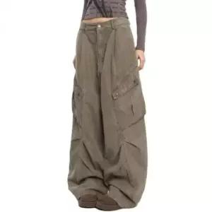 [SBD] 와이드 카고팬츠 여성 오버핏 포켓 바지