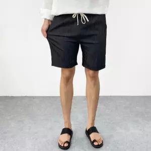 [엠클로]남자 여름 린넨 마 롤업 스판 밴딩 5부 반바지 슬랙스