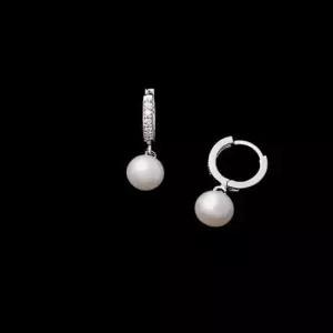 여자선물 귀걸이 진주 드롭 은 골드핀 담수 실버 14K귀걸이 14K