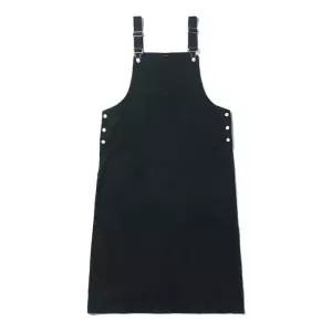 [로아드로아]코튼 베어 오버롤 롱 원피스 (블랙)