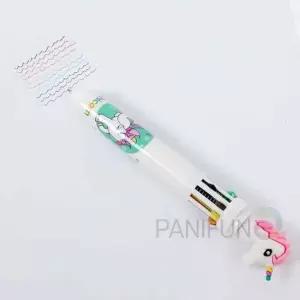 유니콘 10색 볼펜 화이트 멀티펜 멀티볼펜 팬시상품 팬시용품 캐릭터펜