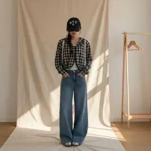 [옷자락]여성 데일리 체크 후드 셔츠