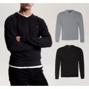 [타미힐피거]타미힐피거 남여공용 로고 베이직 니트 스웨터