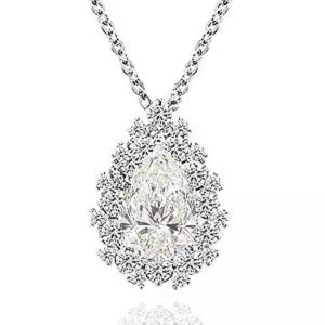 1캐럿 물방울 페어컷 모이사나이트 다이아몬드 다이아 목걸이 셀레스테