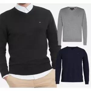 [타미힐피거]타미힐피거 남여공용 에센셜 베이직 니트 스웨터