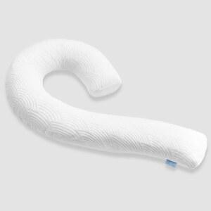 슈나우저 홈 바디 베개 - 부드러운 롱 침대 삽입물 파쇄된 메모리 폼 및 탈착식 세척 가능한 커버 백조 모양의 옆침반 임신 49인치(흰색)