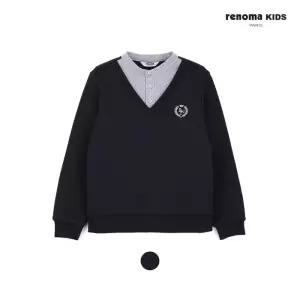 [페리미츠]레노마키즈 남아 헨리넥셔츠레이어드맨투맨 주니어 초등고학년 긴팔티 R261