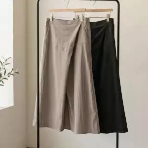 여자 오피스룩 데이트룩 하객룩 더블랩 스커트